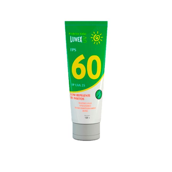 Protetor Solar Com Repelente Luvex FPS 60 Bisnaga 120g